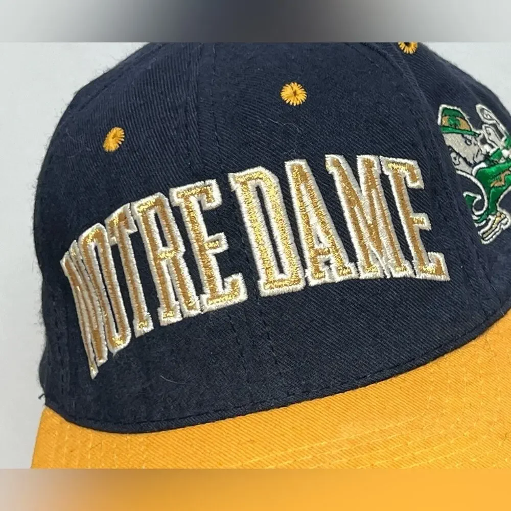 Vintage 90s Starter Notre Dame Fighting Irish Wool Big Logo Spellout SZ 7.5 Hat